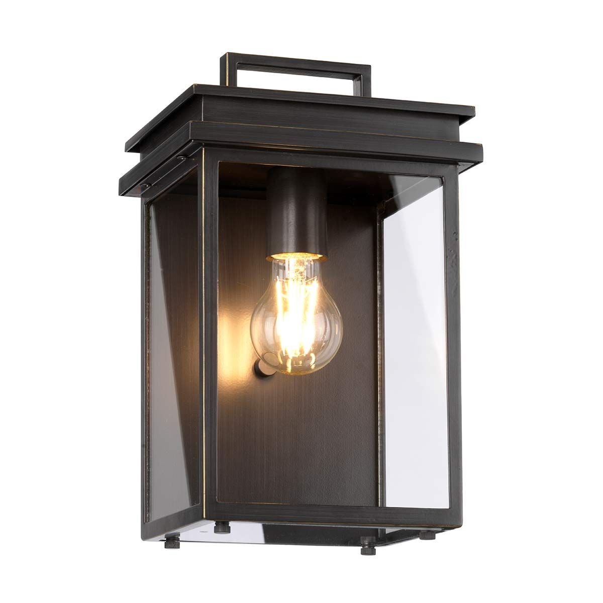 Glenview 1 Light Medium Bronze Outdoor Wall Lantern FE-GLENVIEW-M by Feiss