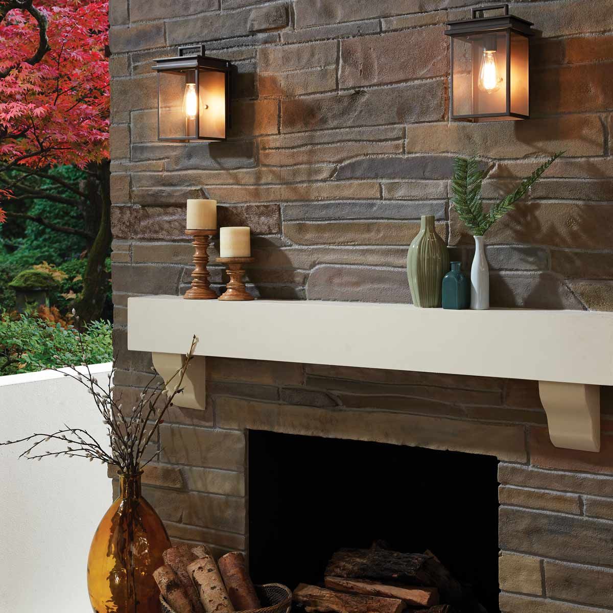 Glenview 1 Light Medium Bronze Outdoor Wall Lantern