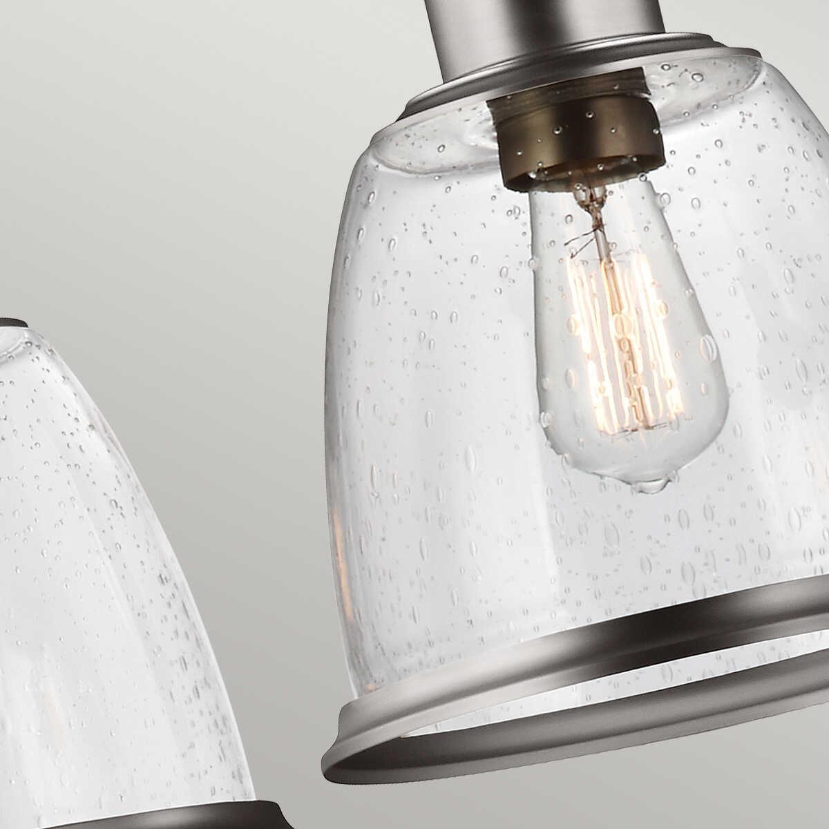 Feiss Hobson 3 Light Island Pendant Satin Nickel-OPEN-BOX-50-290626