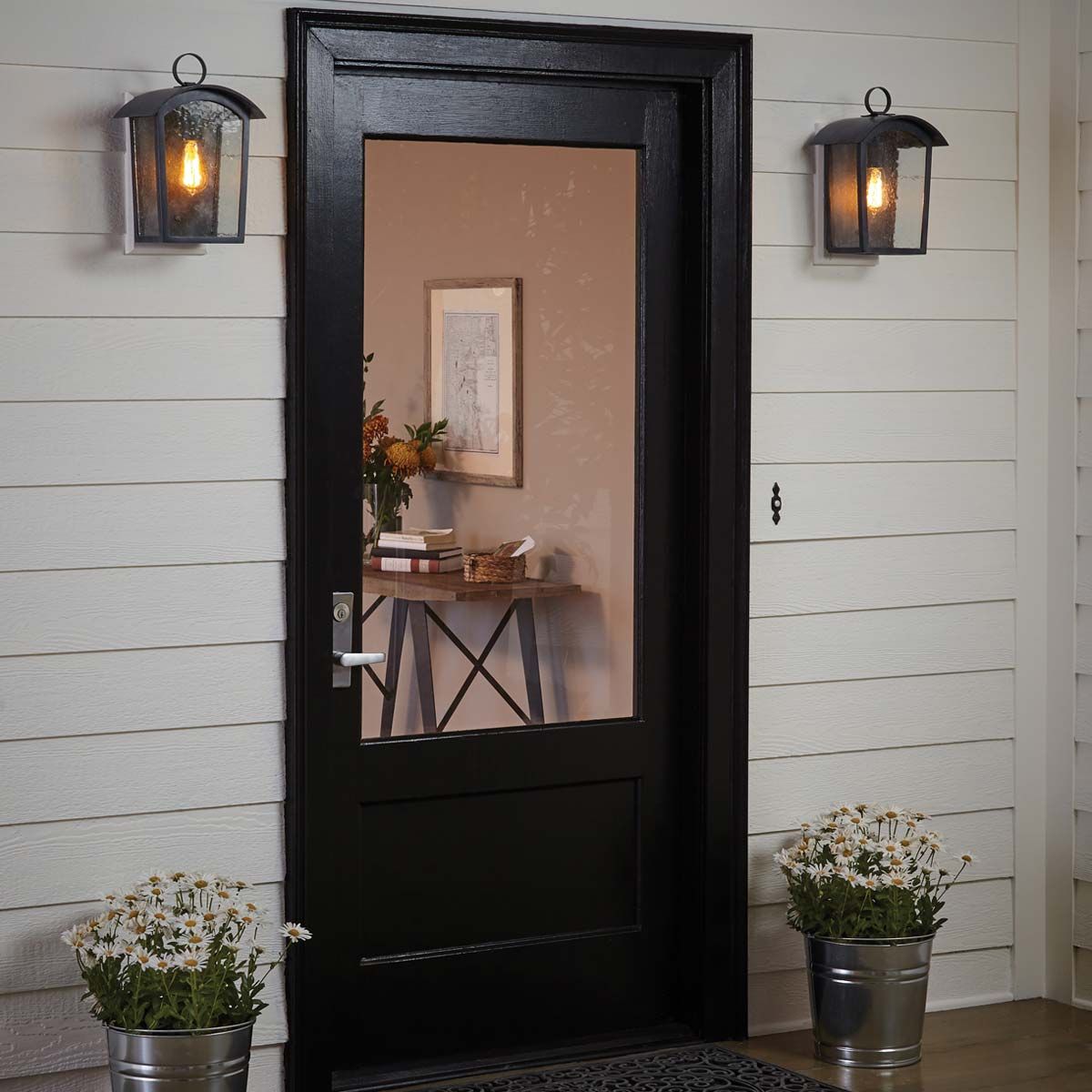 Hodges Large Black Outdoor Wall Lantern-warehouse-clearance-270826