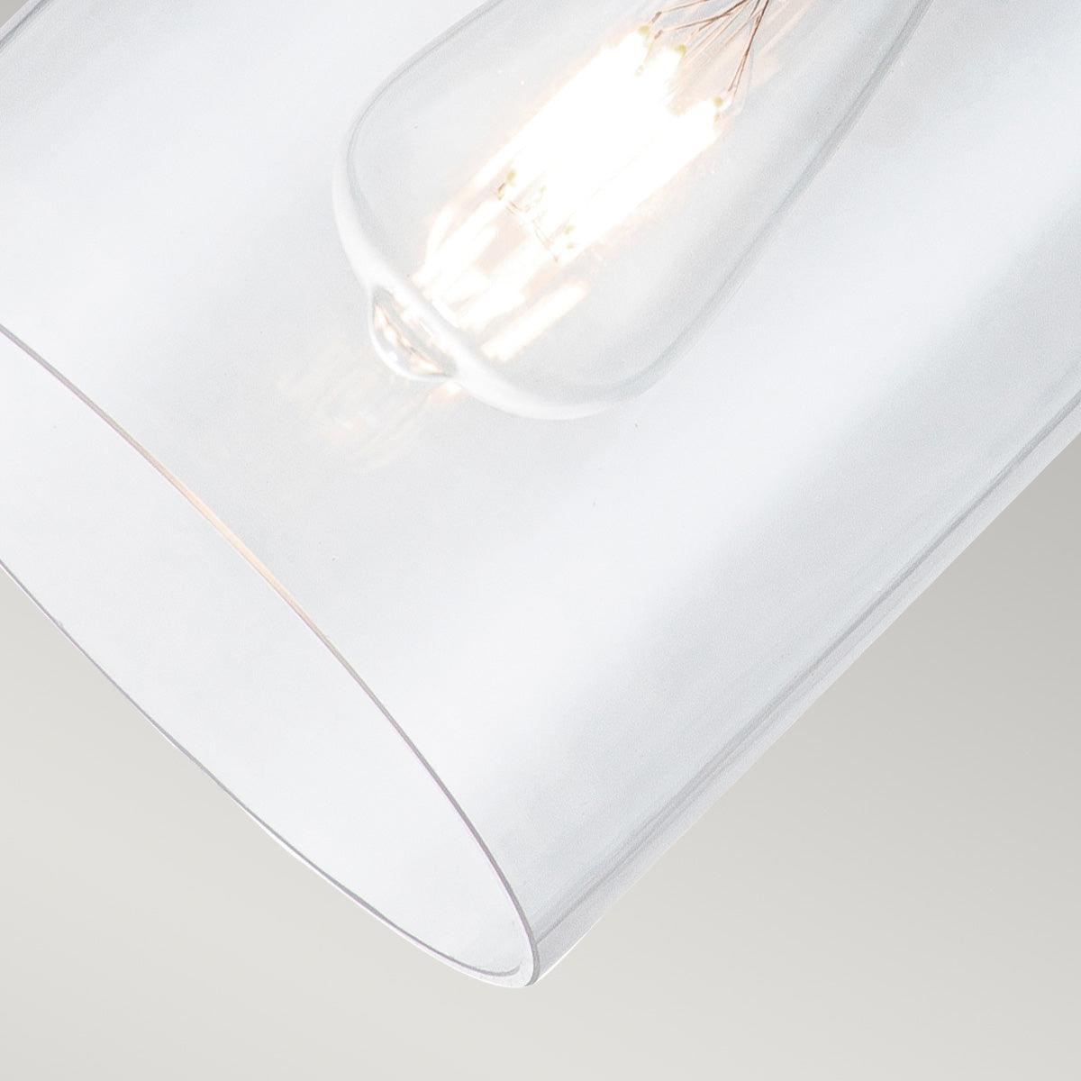 Feiss Hounslow 1 Light Brass Mini Pendant - Glass Shade-OPEN-BOX-50-290626