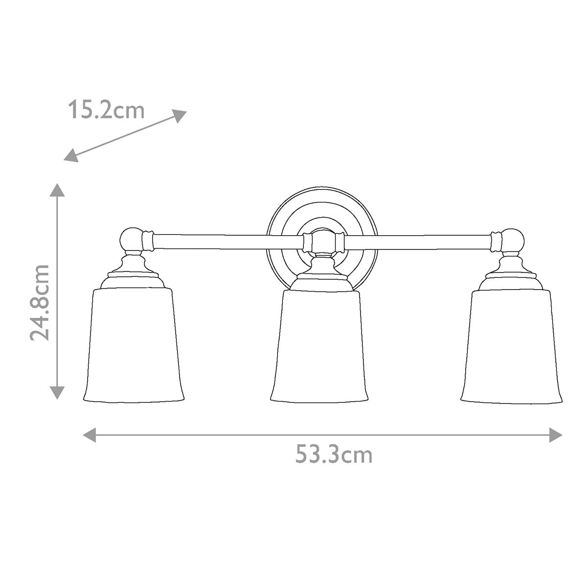 Feiss Huguenot Lake Chrome 3 Light Bathroom Wall Light-warehouse-clearance-140826