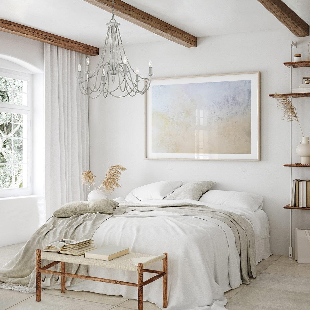 Feiss Maryville 6 Light Grey Chandelier