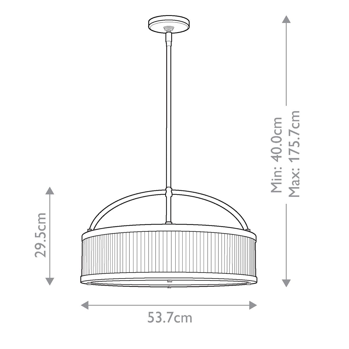 Feiss Paulson 6 Light Pendant Chrome Bathroom Ceiling Light