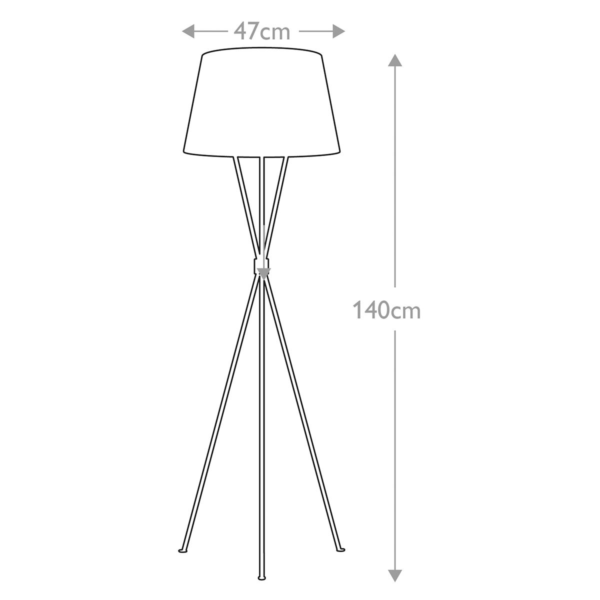 Penny Brass Tripod Floor Lamp - Elstead Lighting