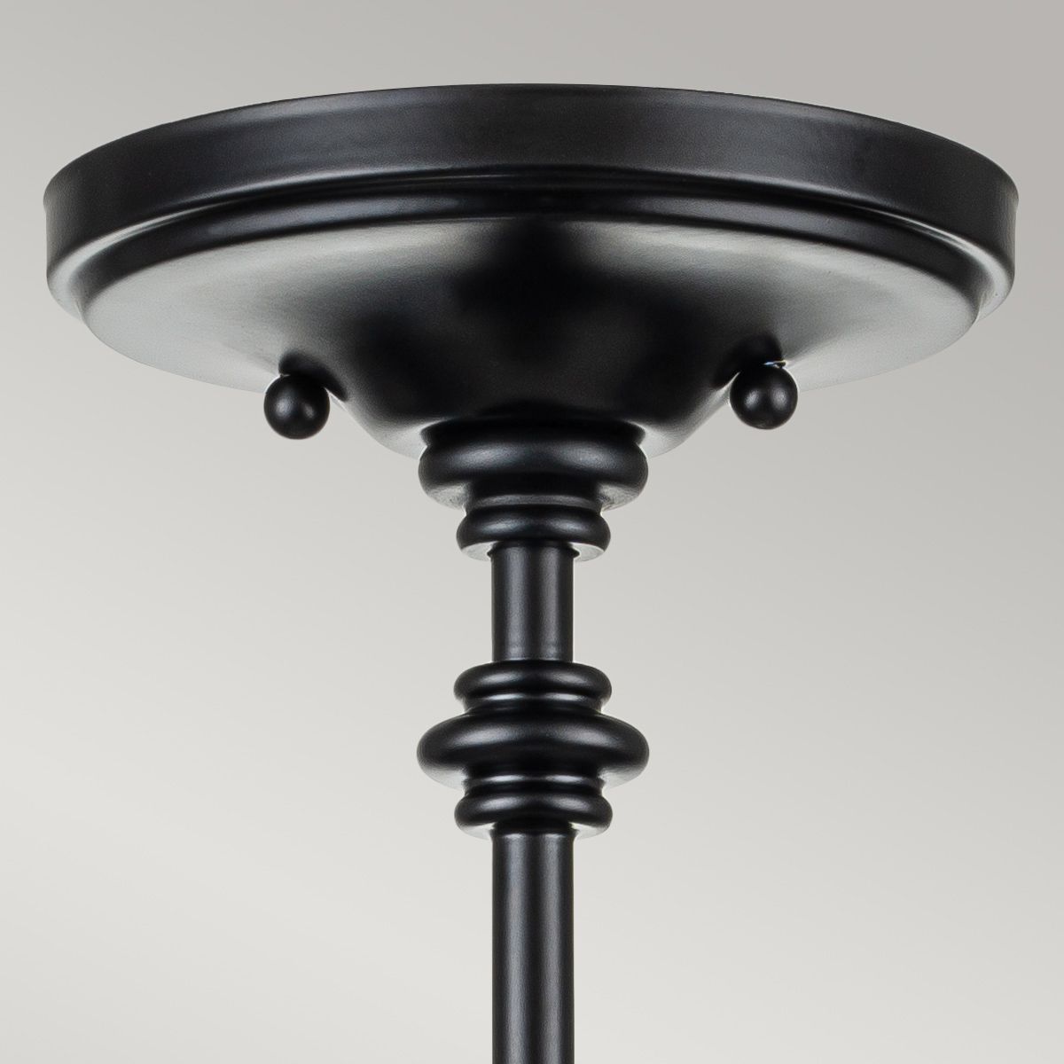 Pickering Lane 3 Light Black Semi Flush Ceiling Light