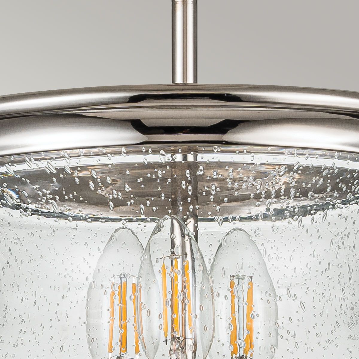 Pickering Lane 3 Light Polished Nickel Semi Flush