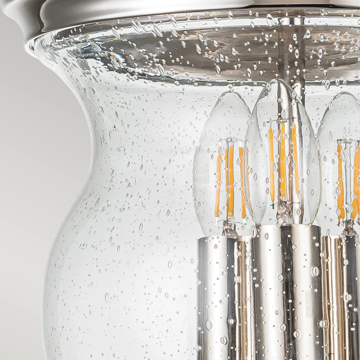 Pickering Lane 3 Light Polished Nickel Semi Flush