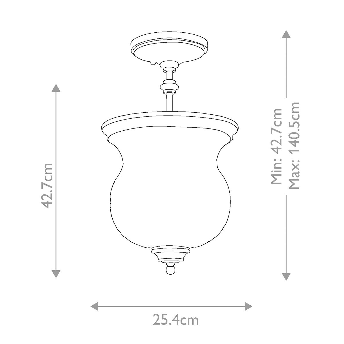 Feiss Pickering Bronze Semi-Flush/Duo-Mount Ceiling Light-warehouse-180926