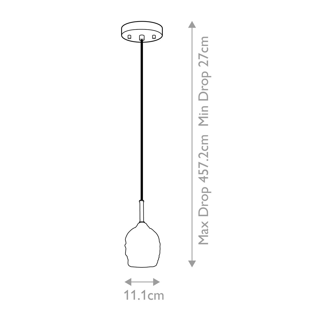 Feiss Rubin 1 Light Mini Pendant Polished Nickel Ceiling Light