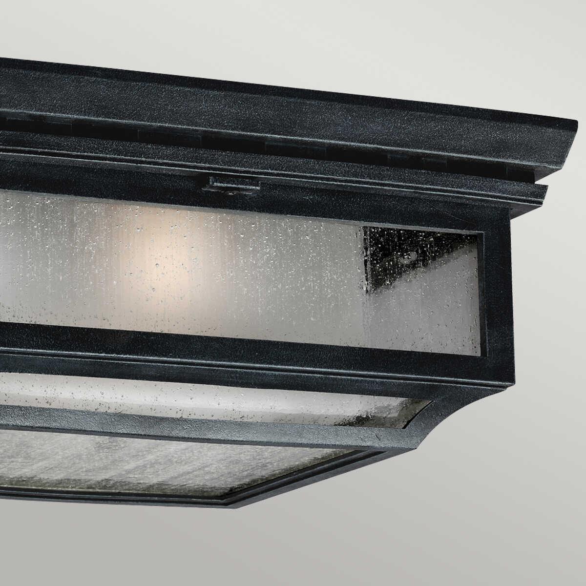 Feiss Shepherd Outdoor Weathered Zinc Flush Light-OPEN-BOX