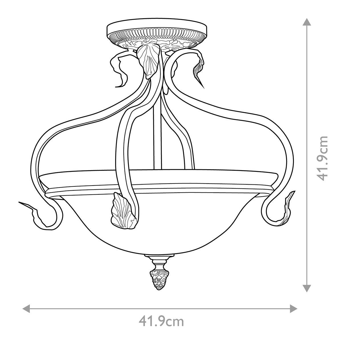 Feiss Sonoma Tortoise Shell Semi Flush Ceiling Light