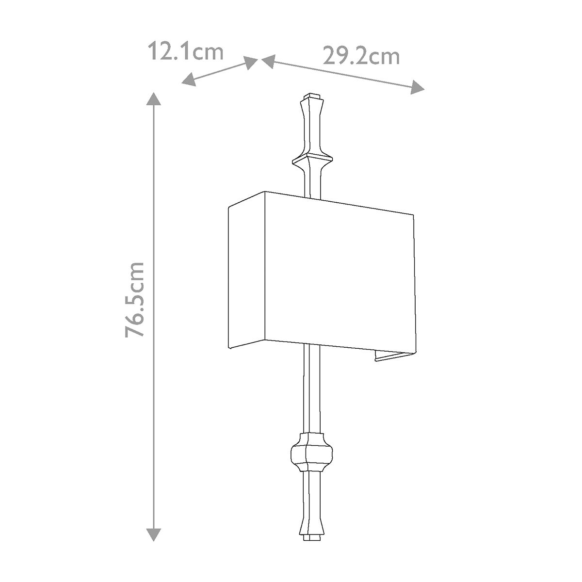 Feiss Teva 1 Light Antique Bronze Wall Light-warehouse-25-09-26