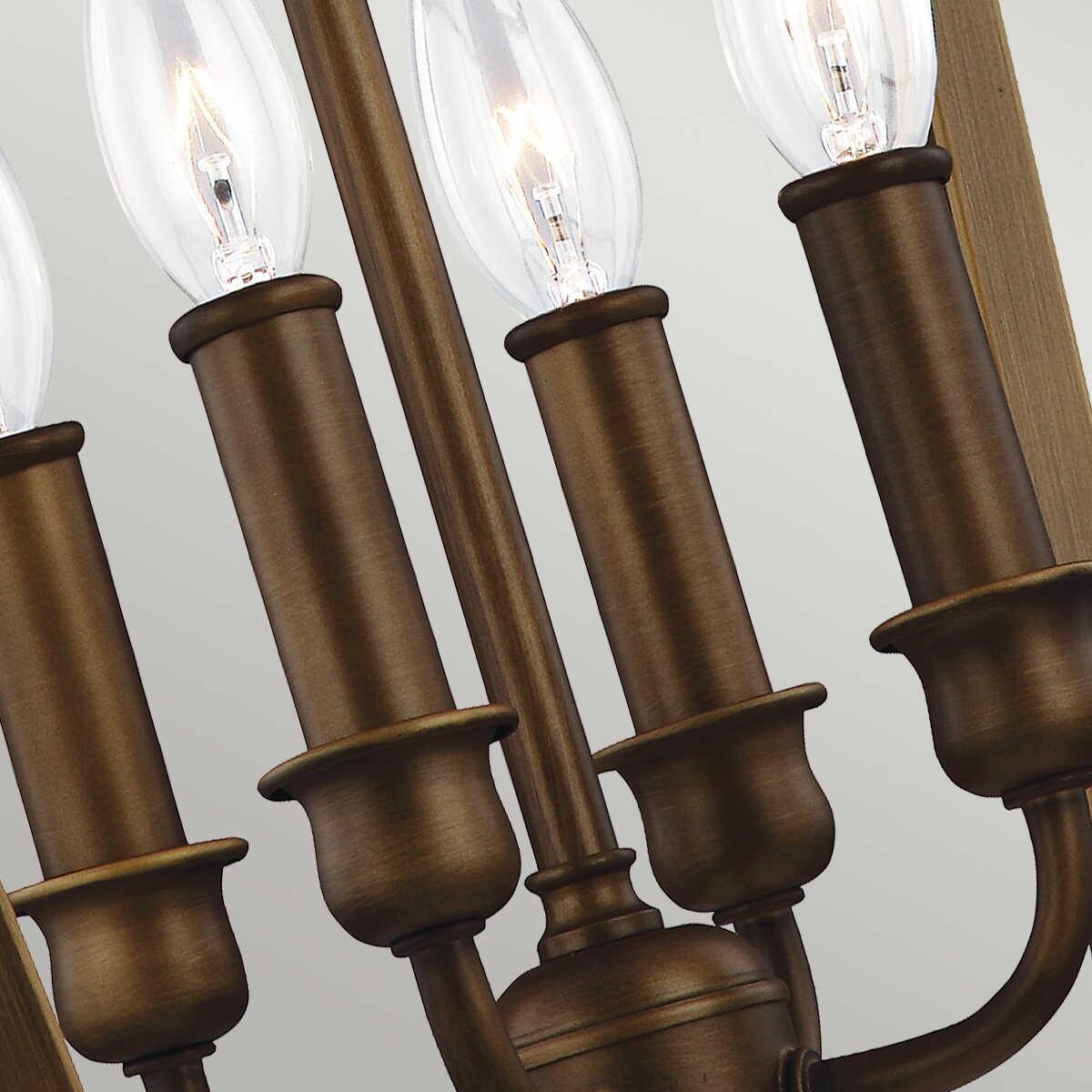 Feiss Yarmouth 4 Light Painted Aged Brass Ceiling Pendant-wh-20-091026