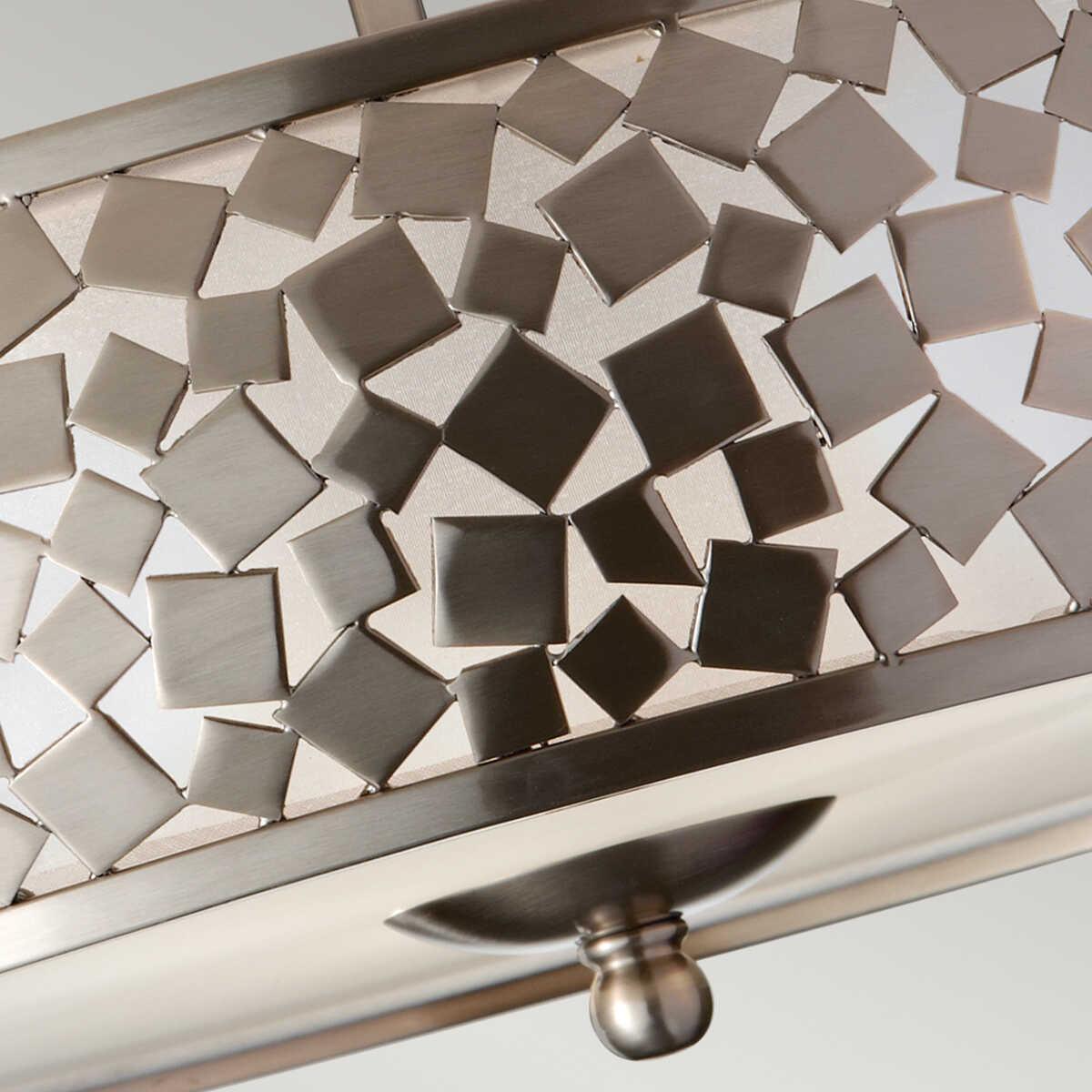 Feiss Zara Silver Semi-Flush Fitting Ceiling Light-WAREHOUSE-40-240426