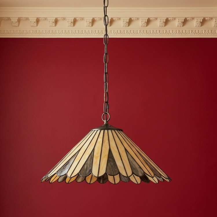 Oaks Lighting Regan Tiffany Ceiling Light
