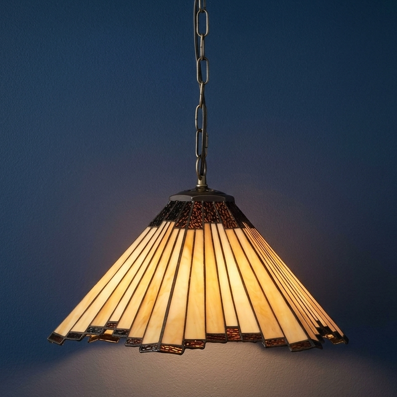 Oaks Lighting Feste Tiffany Ceiling Light