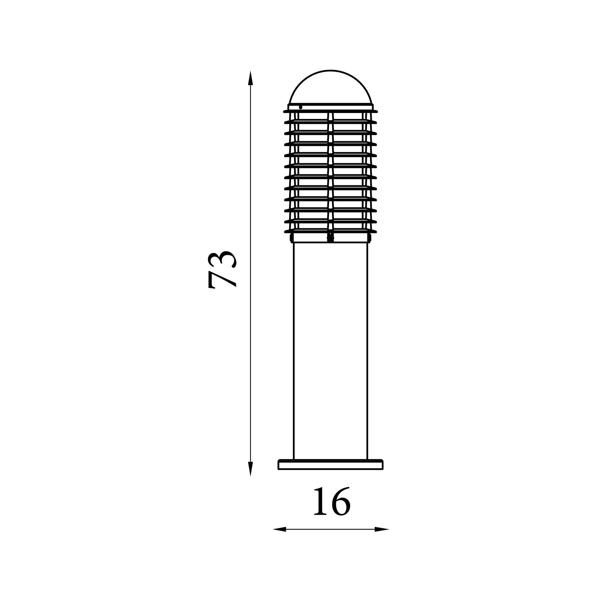 Searchlight Black Outdoor Bollard Light 1082-730