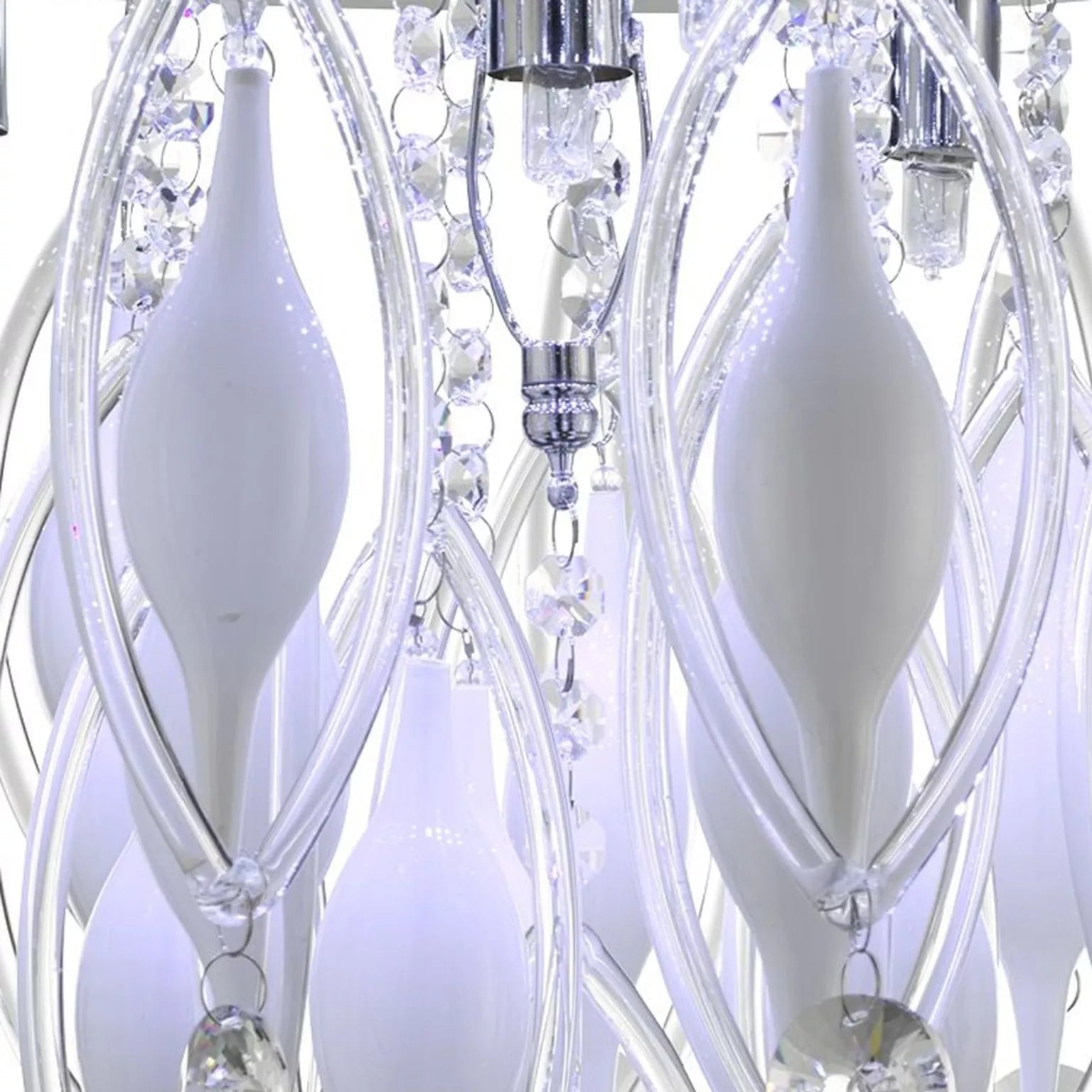 Searchlight Chrome & Coloured Glass LED Ceiling Light