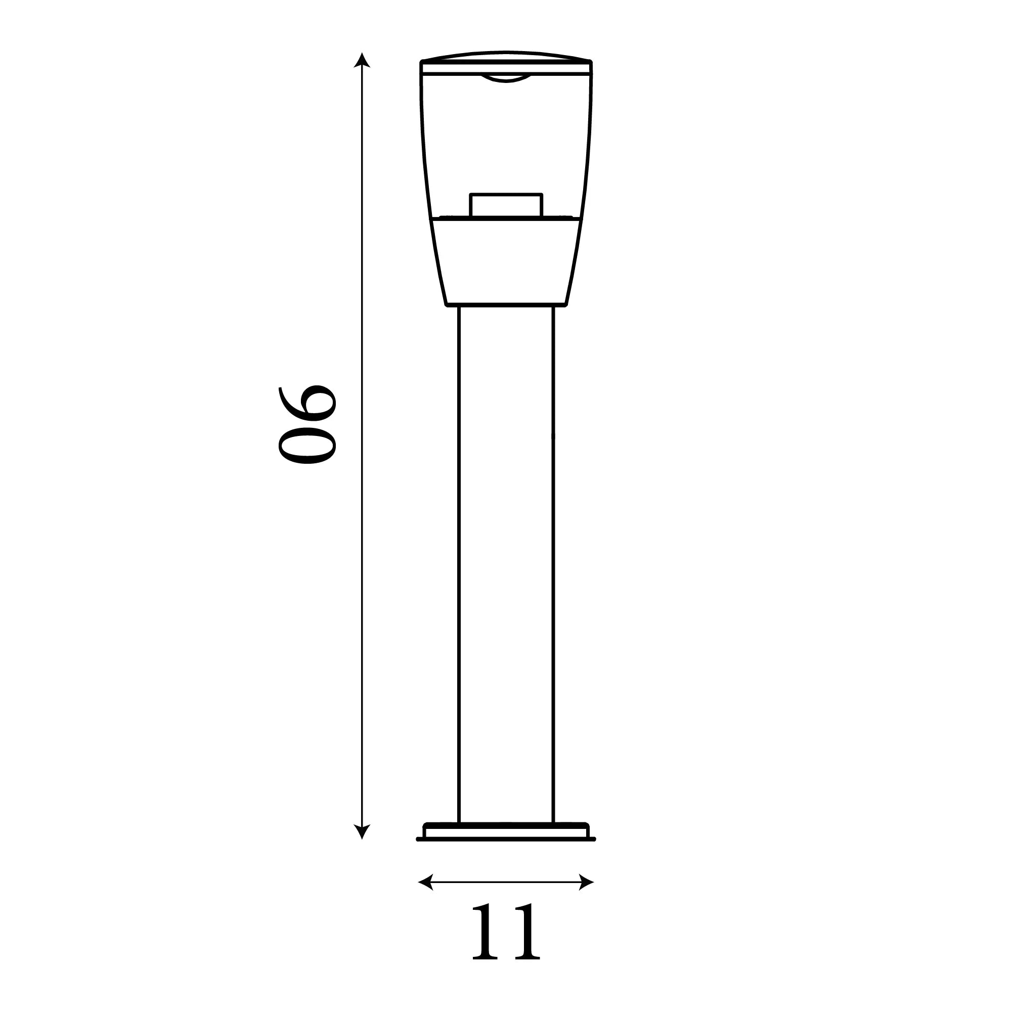 Searchlight Tucson Large Black Outdoor Bollard Light