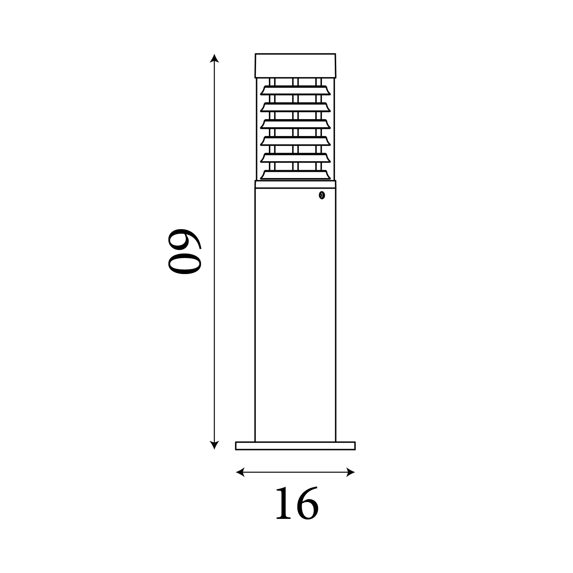 Searchlight Bronx Black Outdoor Bollard Light