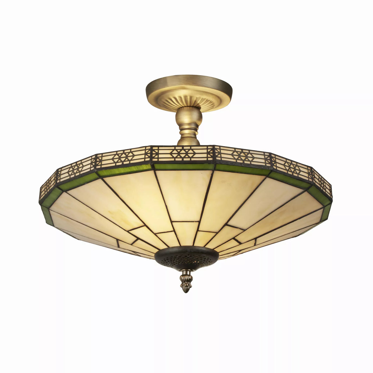 Searchlight New York Semi Flush Tiffany Ceiling Light-warehouse-180926