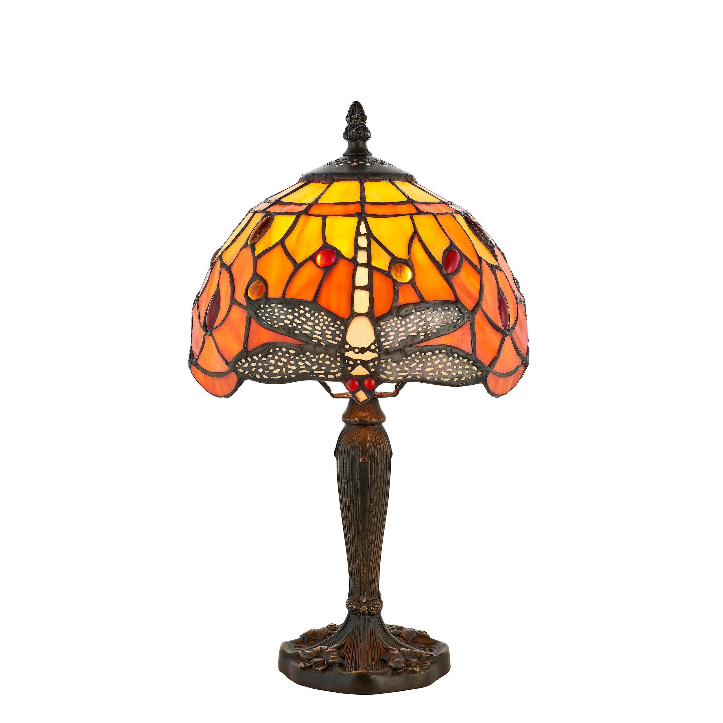 flame dragonfly bedside lamp Bedroom Lighting lit image