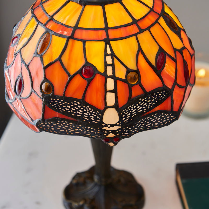 Interiors 1900 Flame Dragonfly Intermediate Tiffany Lamp