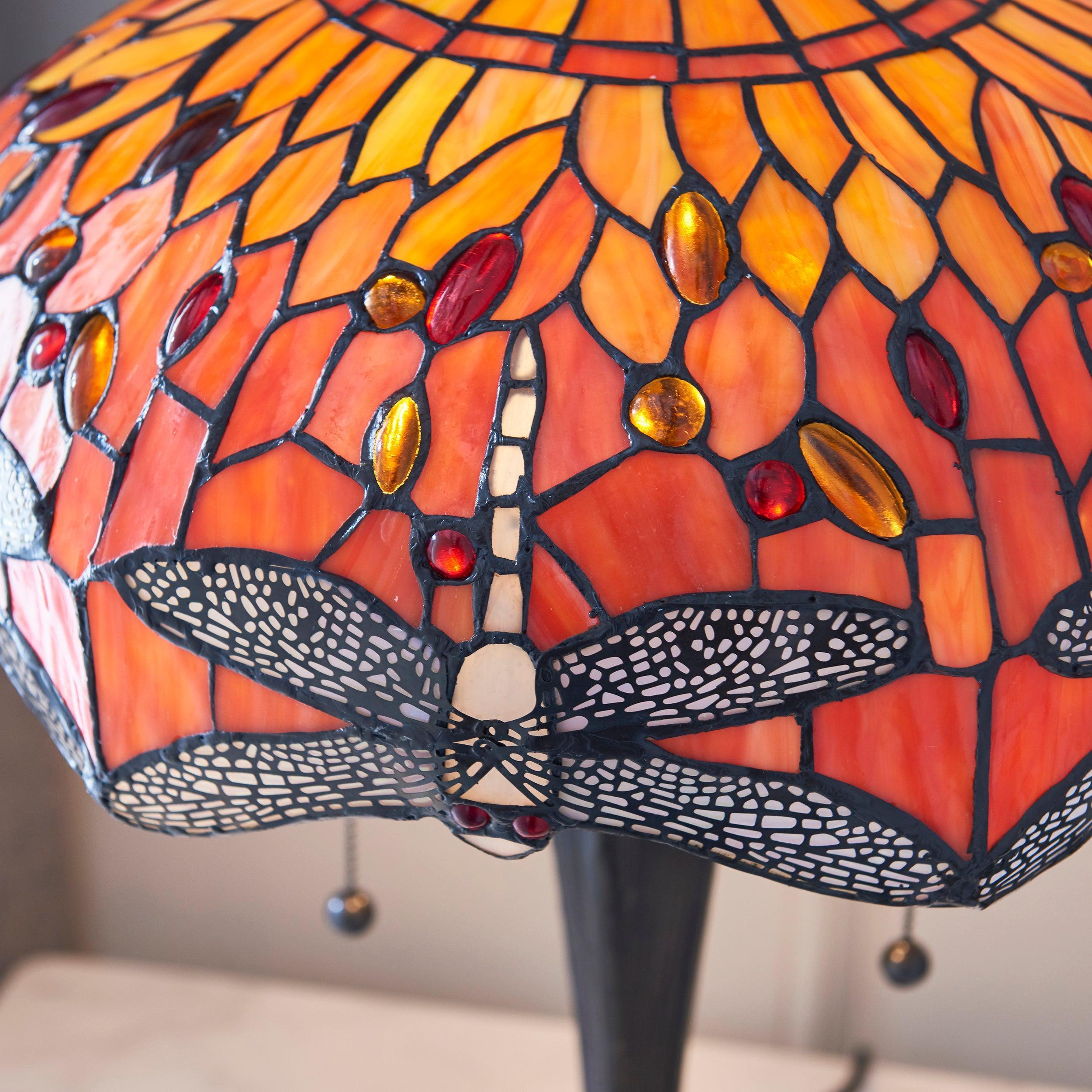 flame dragonlfy large tiffany lamp mDining room lighting