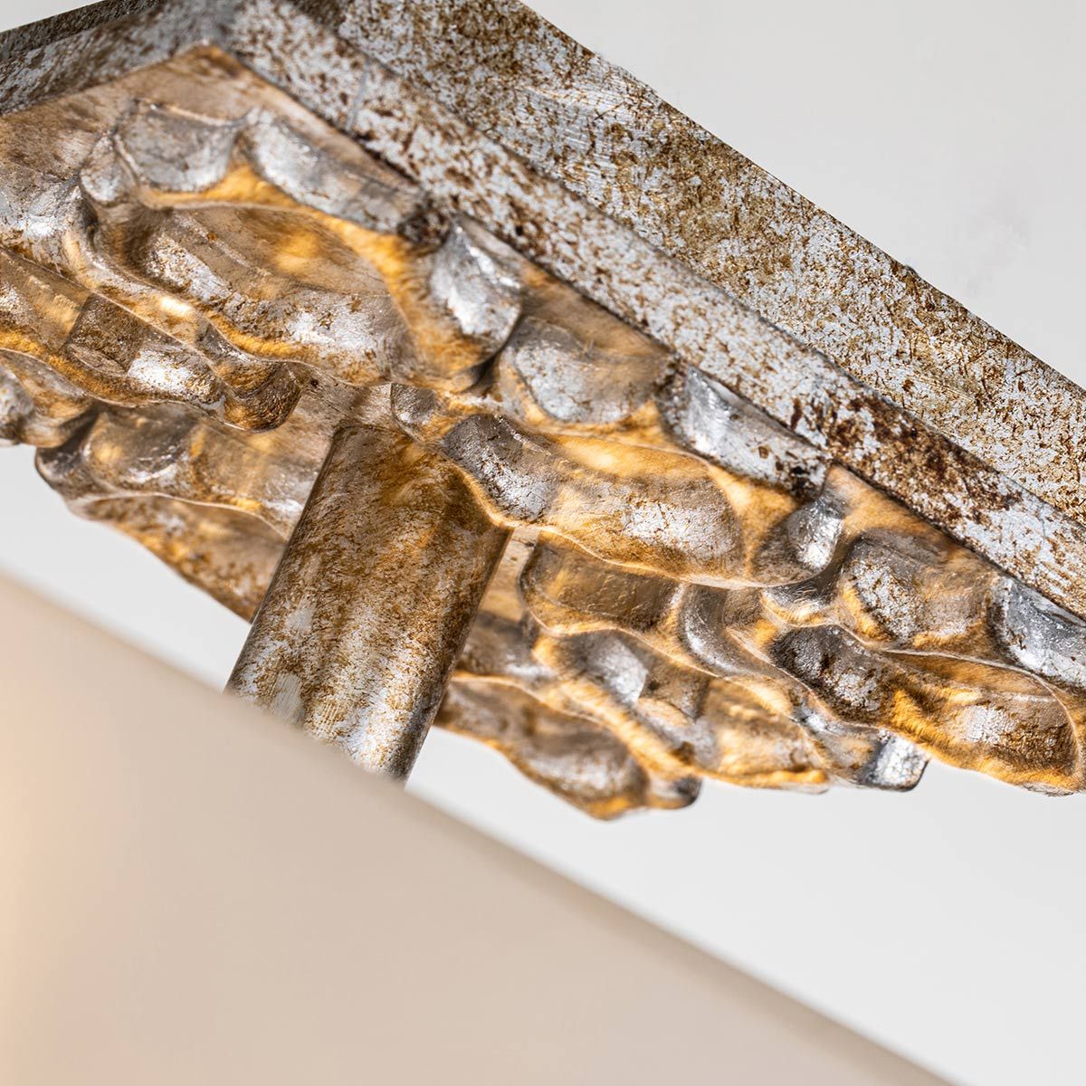 Star Silver Flush Ceiling Light