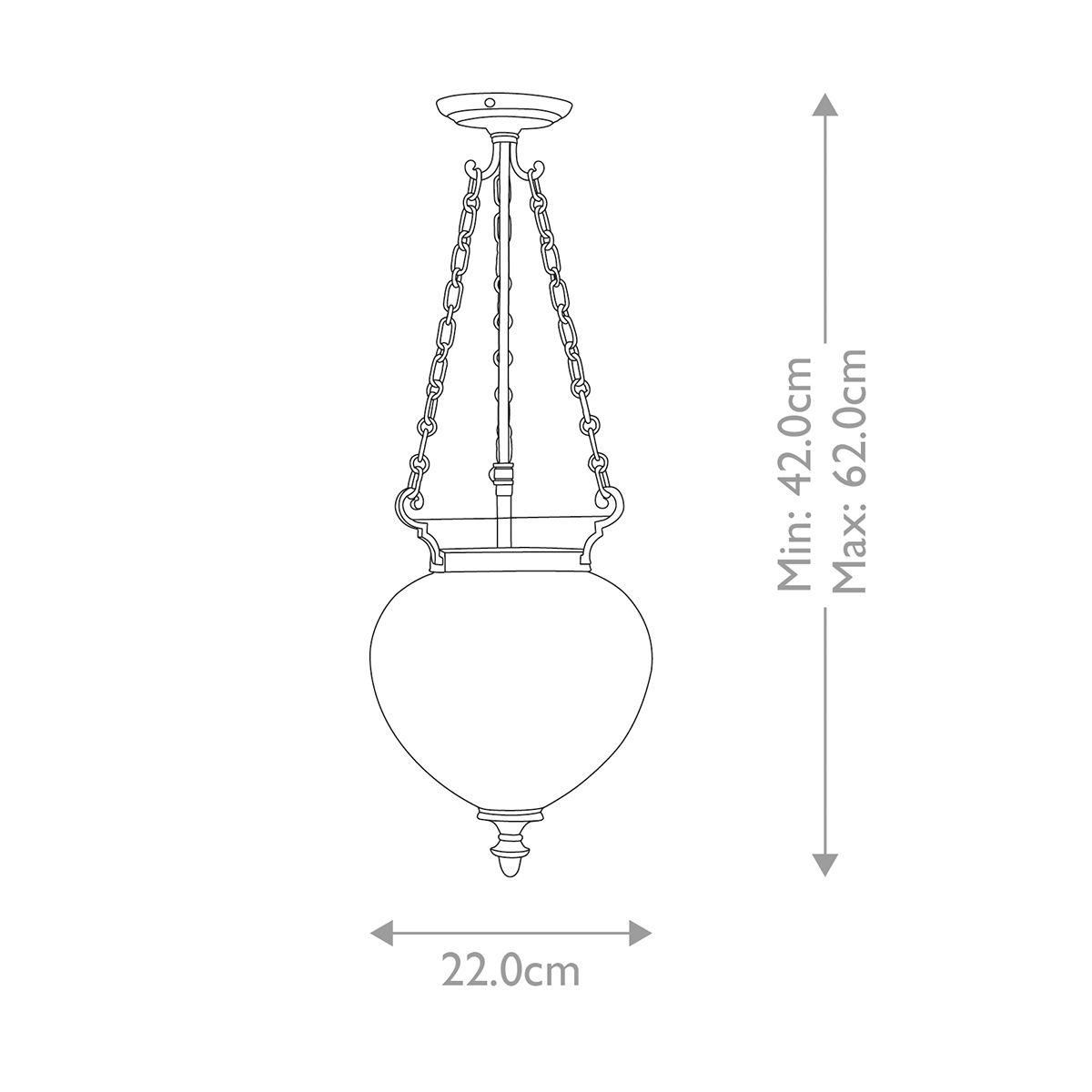 Elstead Finsbury Park Nickel Small 3 Light Ceiling Lantern