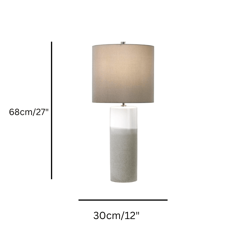 Fulwell White Ceramic Table Lamp size guide