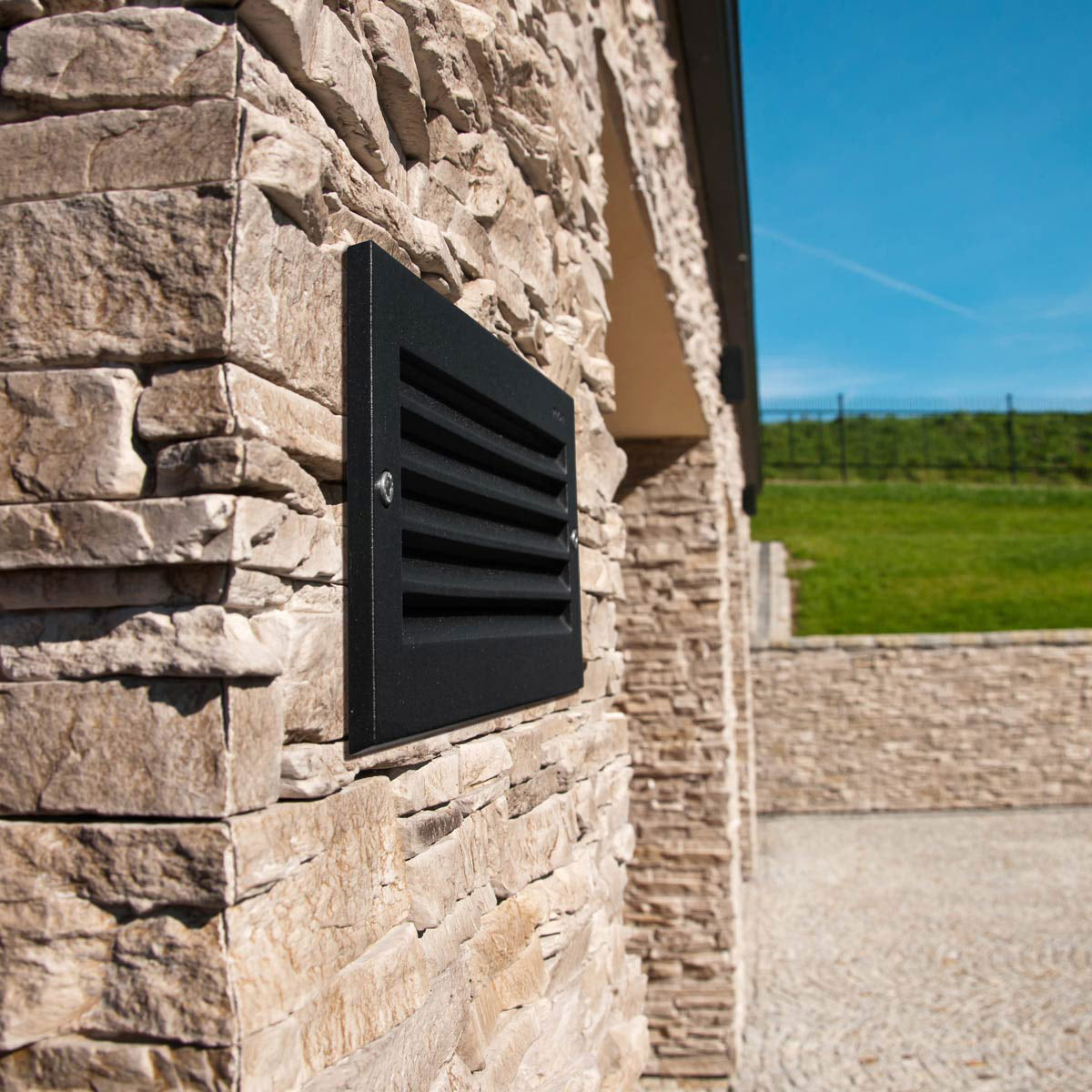 Norlys Grimstad LED Recessed Louvre Outdoor Wall Light