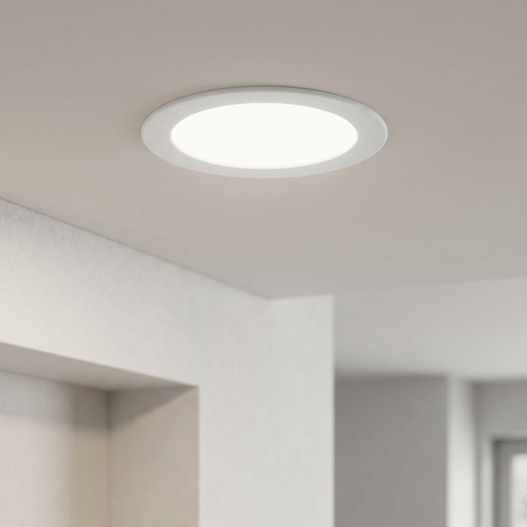 Eglo Fueva 5 LED Cool White Recessed Ceiling Light - 16.6cm by Eglo Lighting — suits kitchens, living rooms & bedrooms