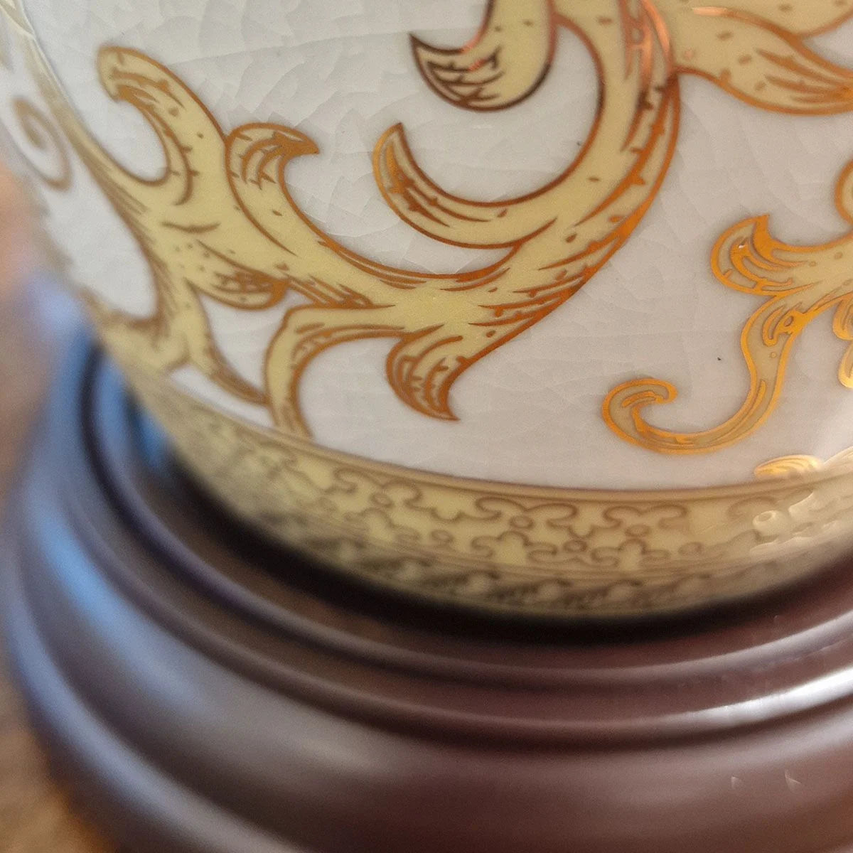 Gold Thistle 1 Light Ceramic Table Lamp