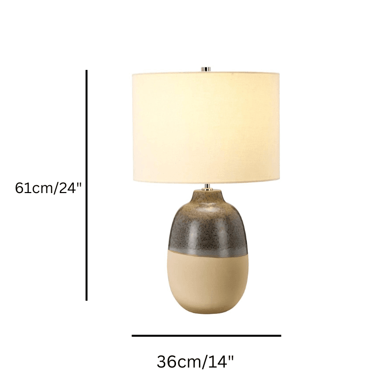 Grange Park Grey & Brown Ceramic Table Lamp size guide