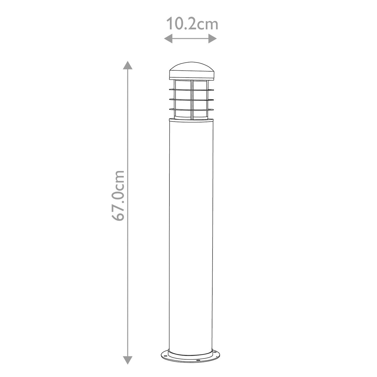 Elstead Poole Stainless Steel And Teak Bollard Light