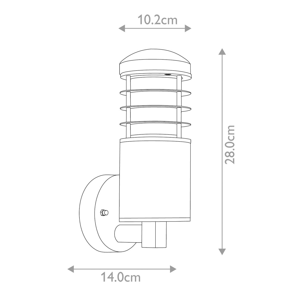 Elstead Poole Stainless Steel And Teak Outdoor Wall Light