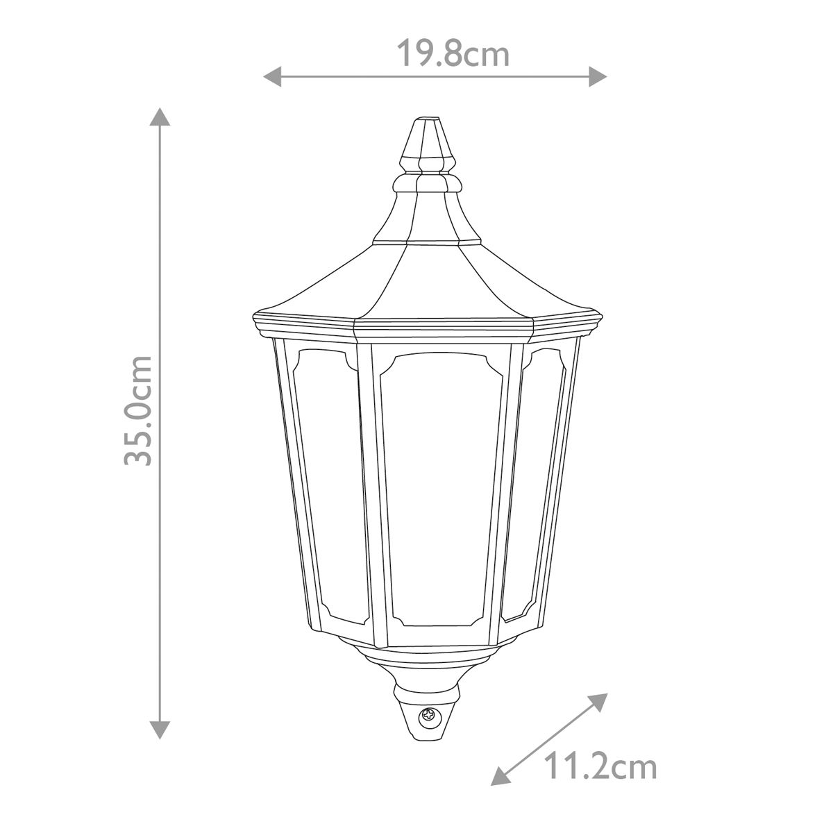 Elstead Cricklade Black/Gold Outdoor Wall Light
