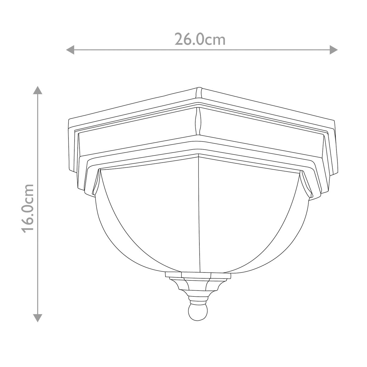 Elstead Fairford Old Bronze Outdoor Porch Ceiling Lantern