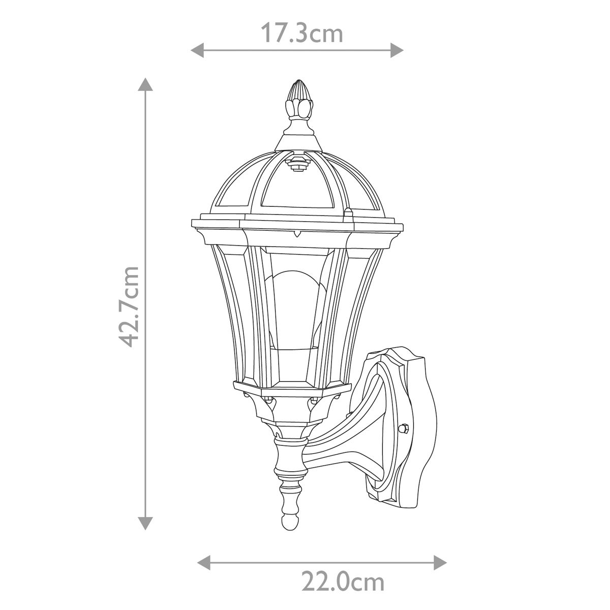 Elstead Ledbury Black Outdoor Wall Light