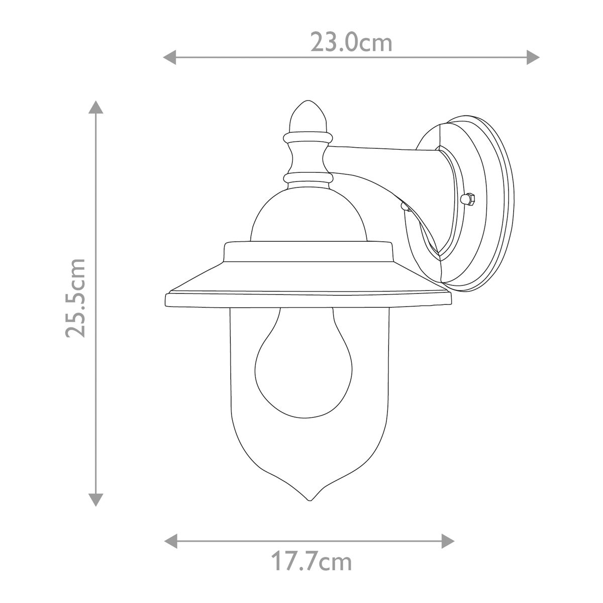 Elstead Sandown Black Outdoor Wall Light-warehouse-clearance-140826