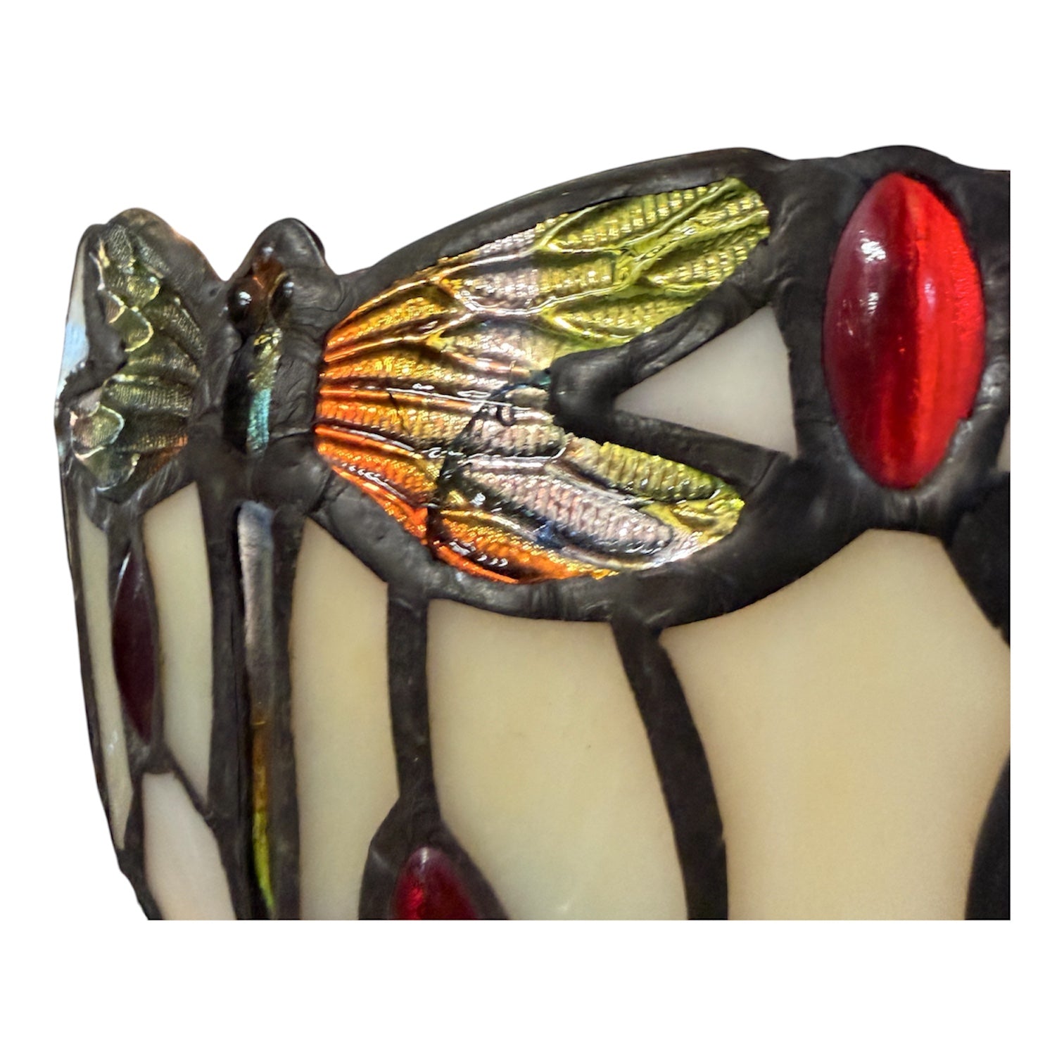 Oaks Tiffany Dragonfly II Wall Light-cracked-110326