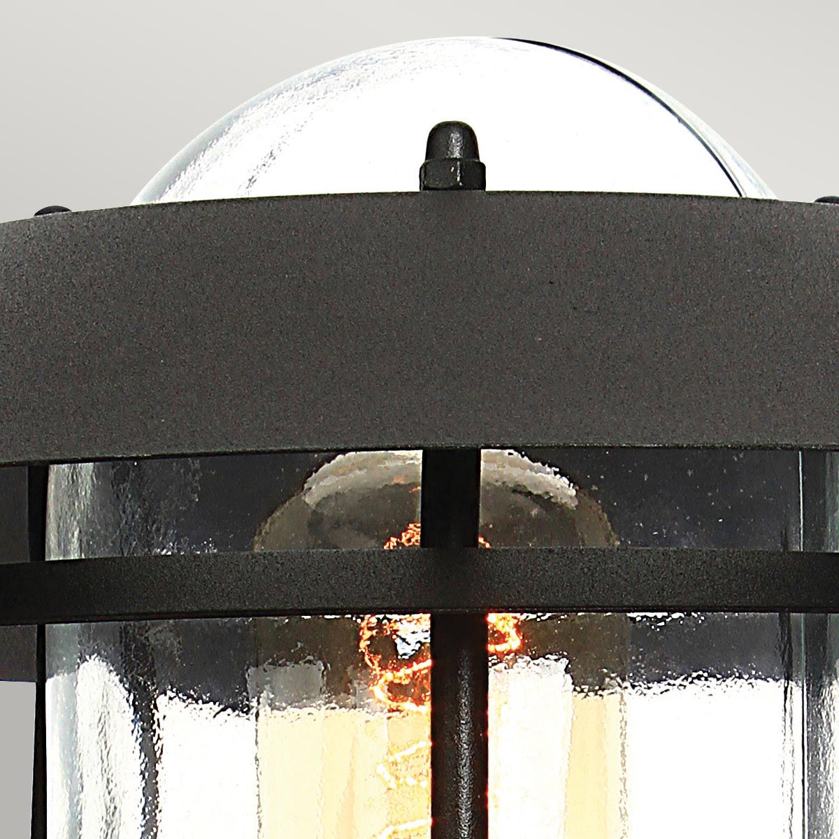 Helsingor Black PIR Pedestal Lantern