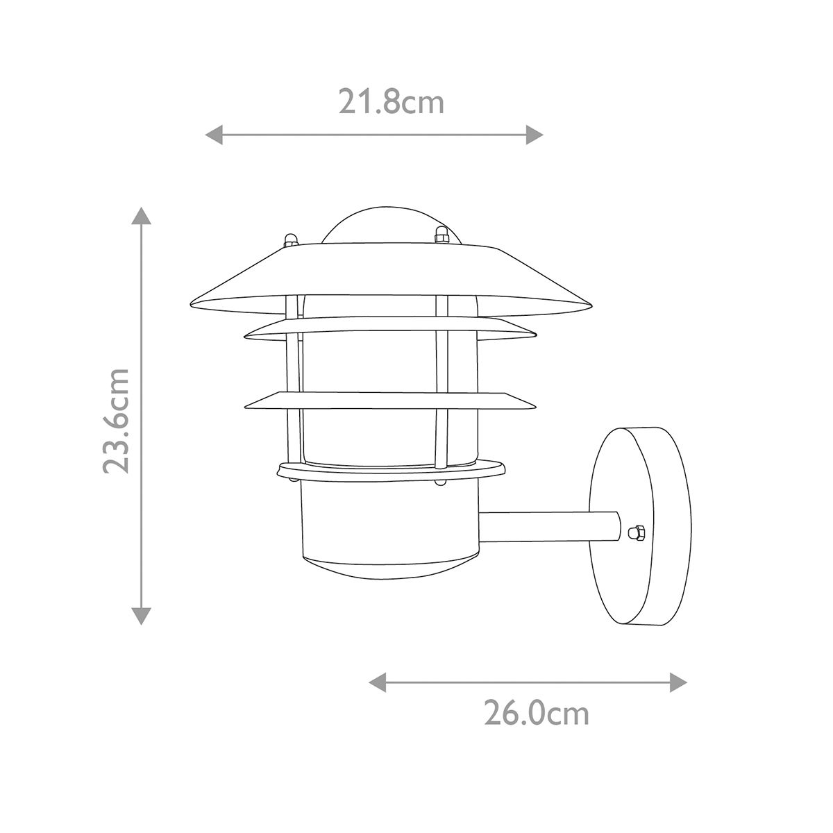 Elstead Helsingor Silver Outdoor Wall Light