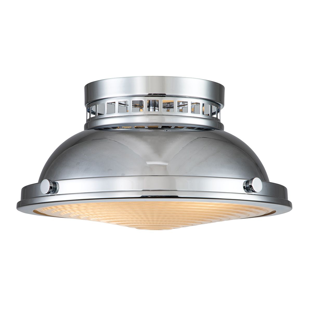 Amelia Polished Chrome Flush Ceiling Light