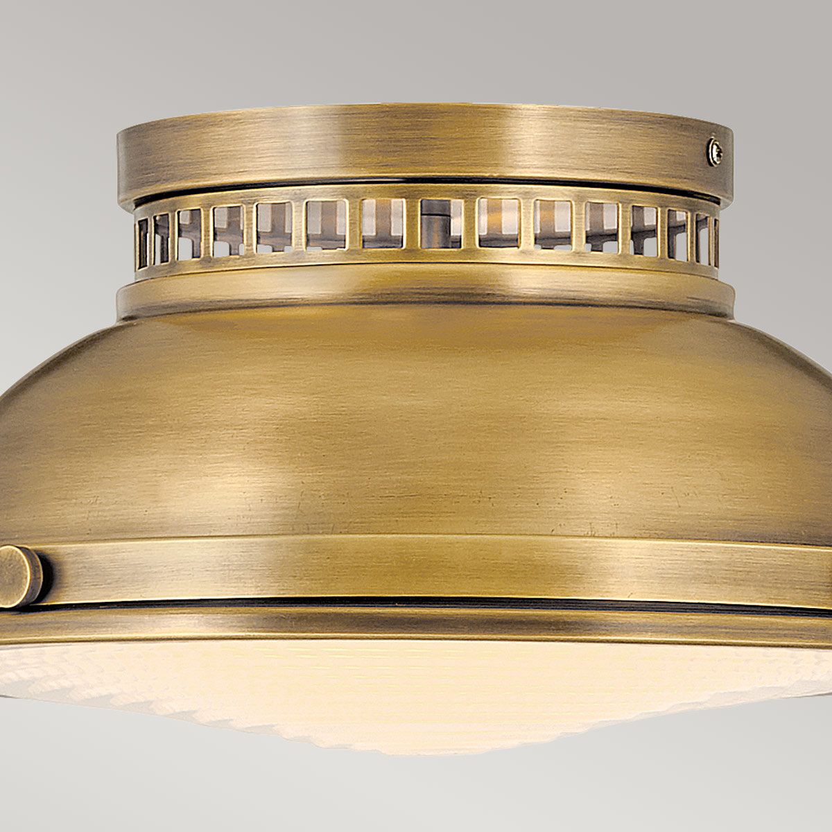 Amelia Brass Flush Ceiling Light