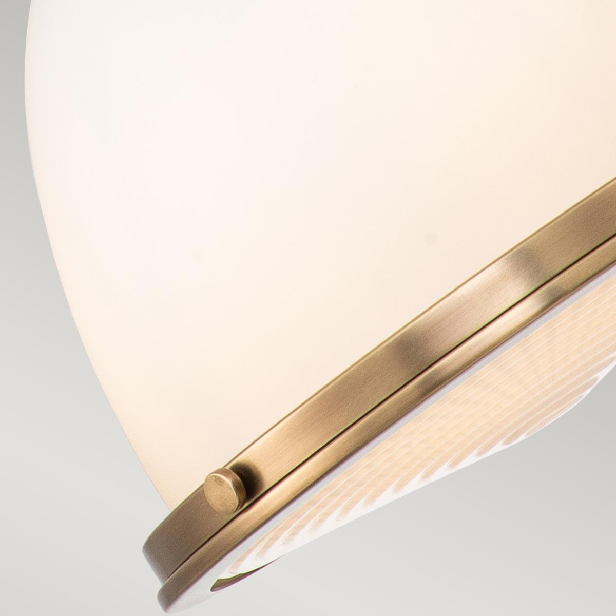 Hinkley Amelia 1 Light Medium Brass Pendant - Frosted Glass-OPEN-BOX