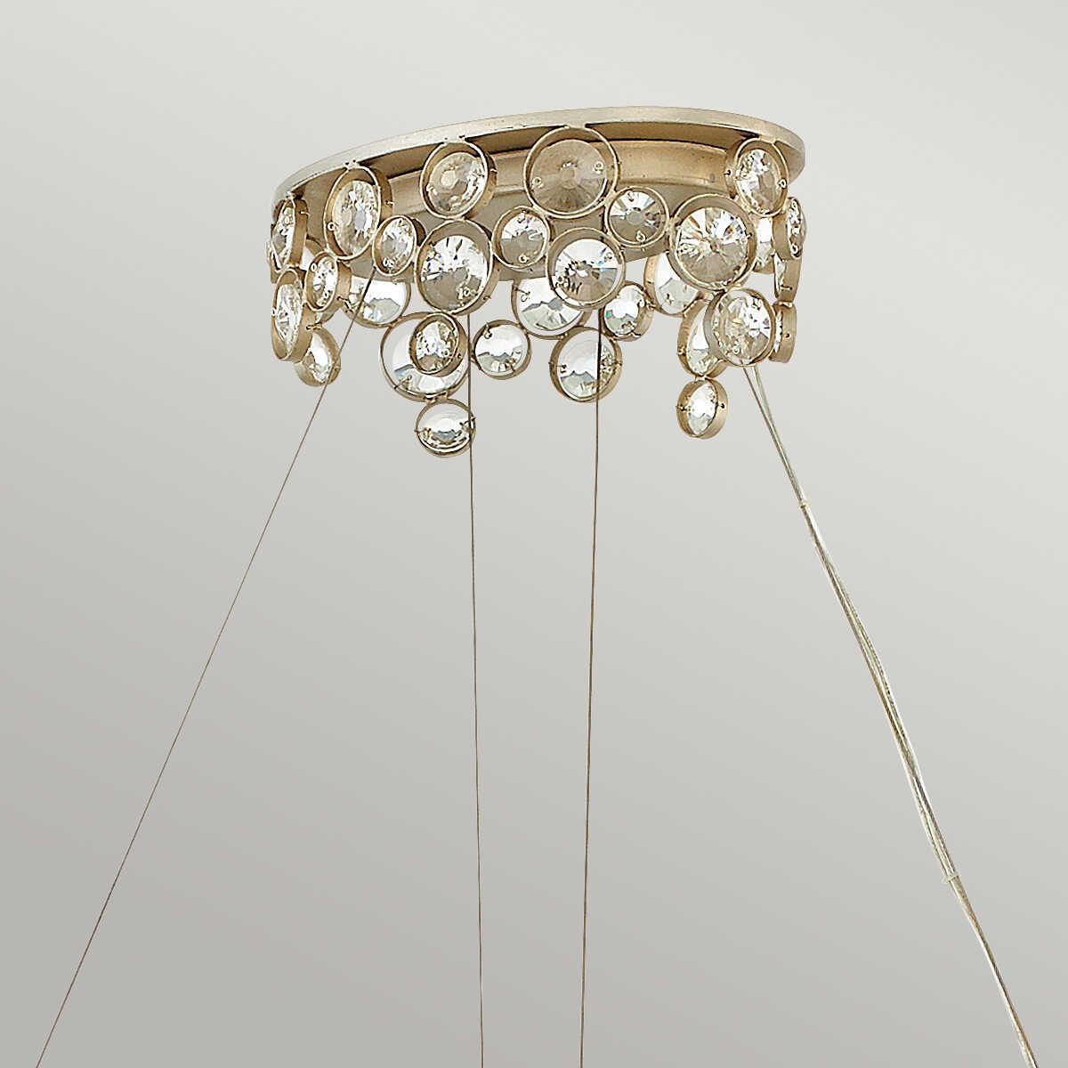 Hinkley Anya Linear Chandelier Ceiling Light - Silver Leaf-warehouse-180926