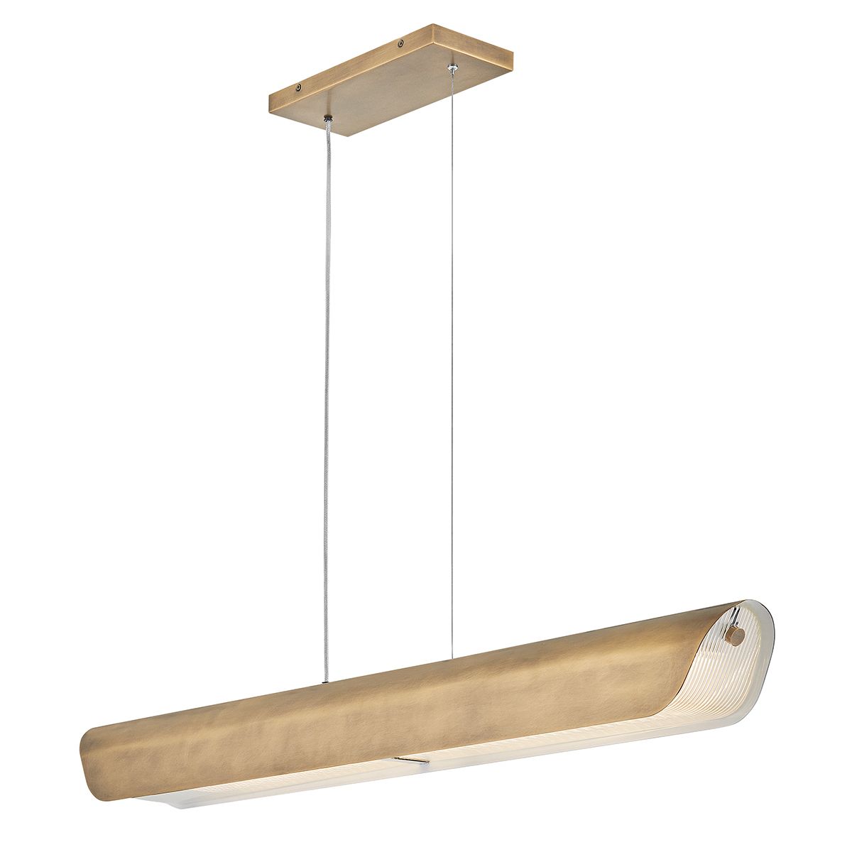 Arco Brass Linear LED Pendant Light HK-ARCO-LED-LP-117-HB by Hinkley